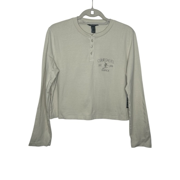 Forever 21 Tops - Forever 21 Courchevel France Ski Henley Long Sleeve Top Size L